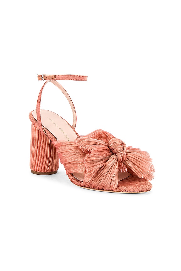 view 2 of 5 Camellia Knot Mule With Ankle Strap in Bermuda Pink