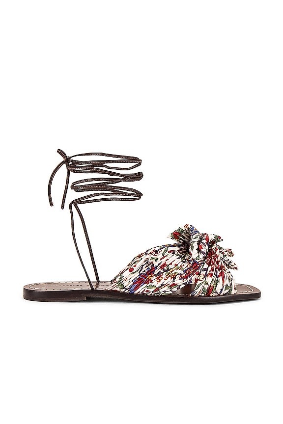view 1 of 5 Peony Knot Wrap Sandal in Provincial Floral