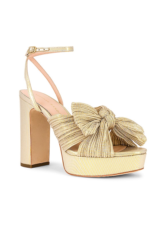 view 2 of 5 Natalia Pleated Platform Sandal in Platinum