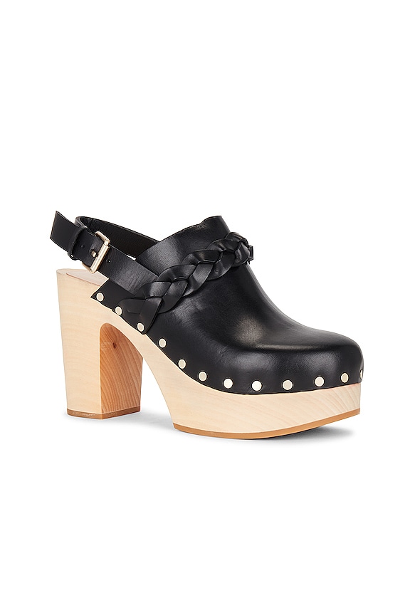view 2 of 5 Paxton Platform Clog in Black Vachetta