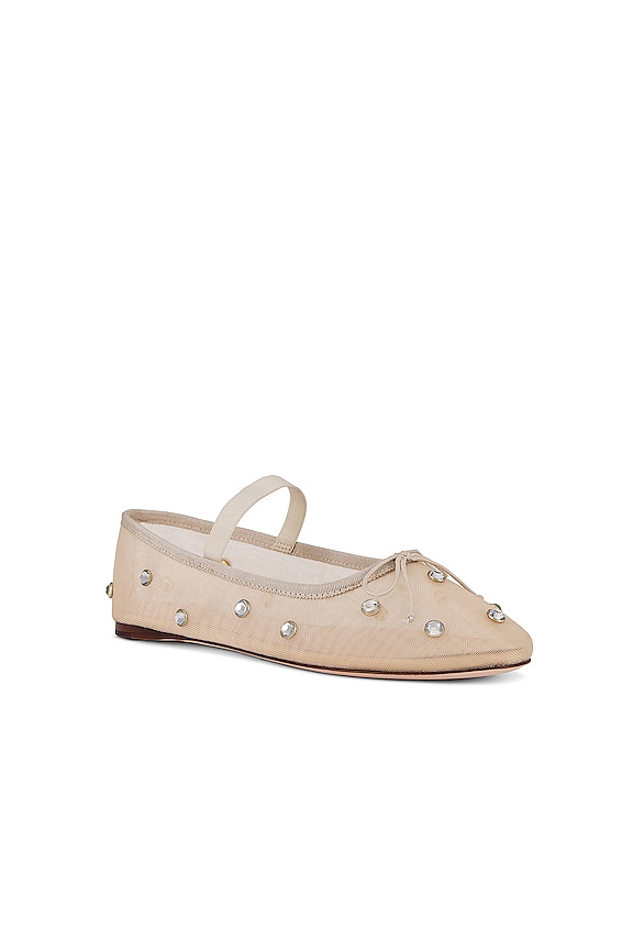 view 2 of 5 Leonie Soft Ballet Flat in Cream & Crystal