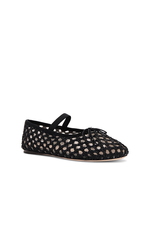 view 2 of 5 Leonie Crochet Flat in Black