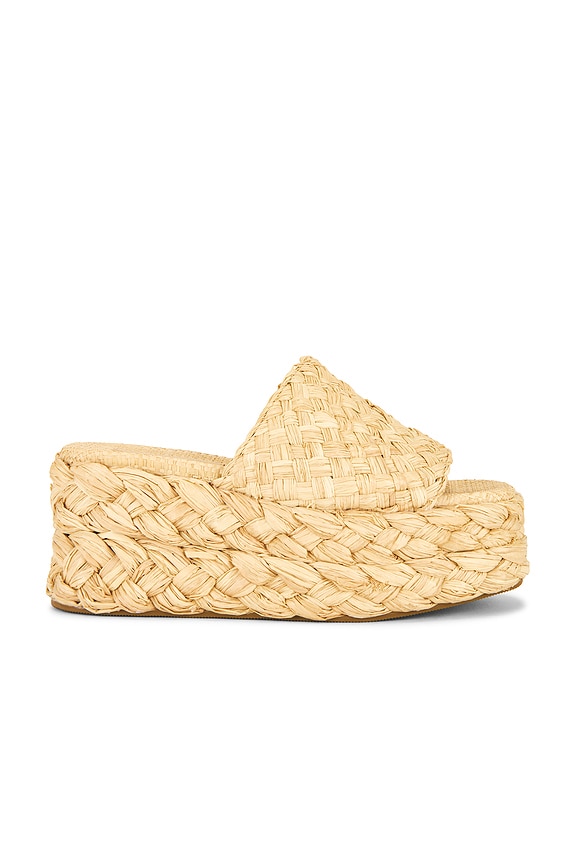 view 1 of 5 Aaron Sandal in Natural Woven Straw