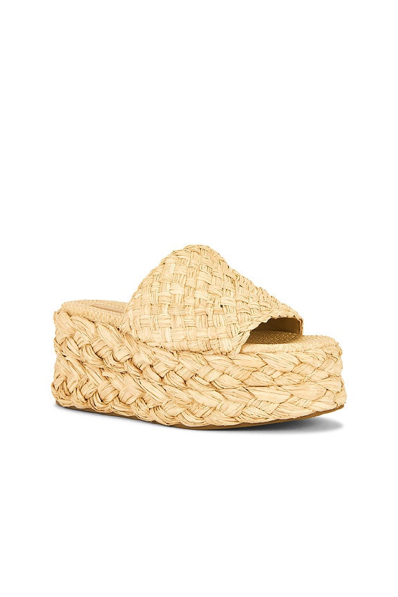 view 2 of 5 Aaron Sandal in Natural Woven Straw