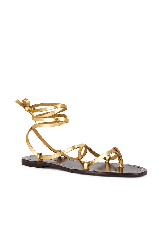 view 2 of 5 Lianna Sandal in Gold Vachetta