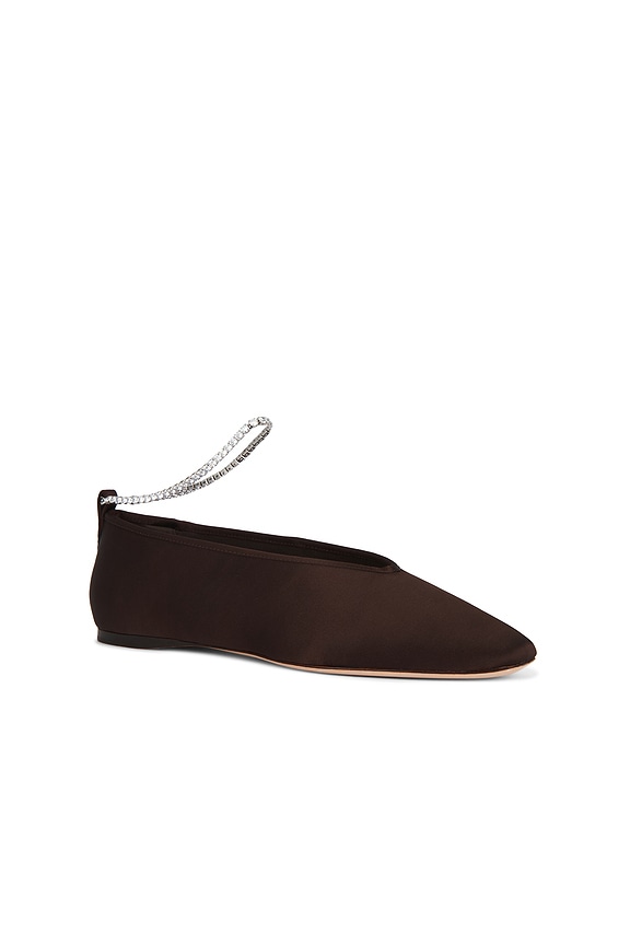 view 2 of 5 PLAT EMERY in Dark Brown Satin