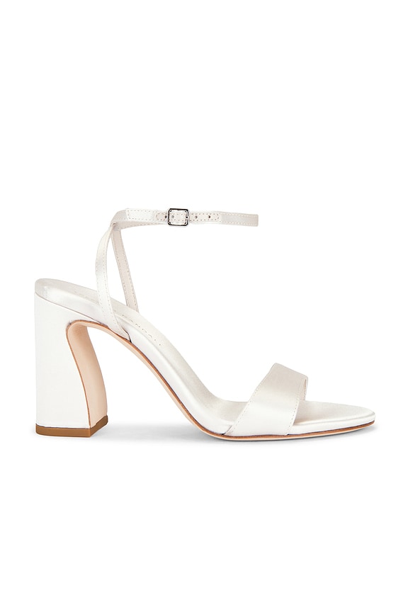 view 1 of 5 SANDALES À TALONS MALIA in Cream Satin