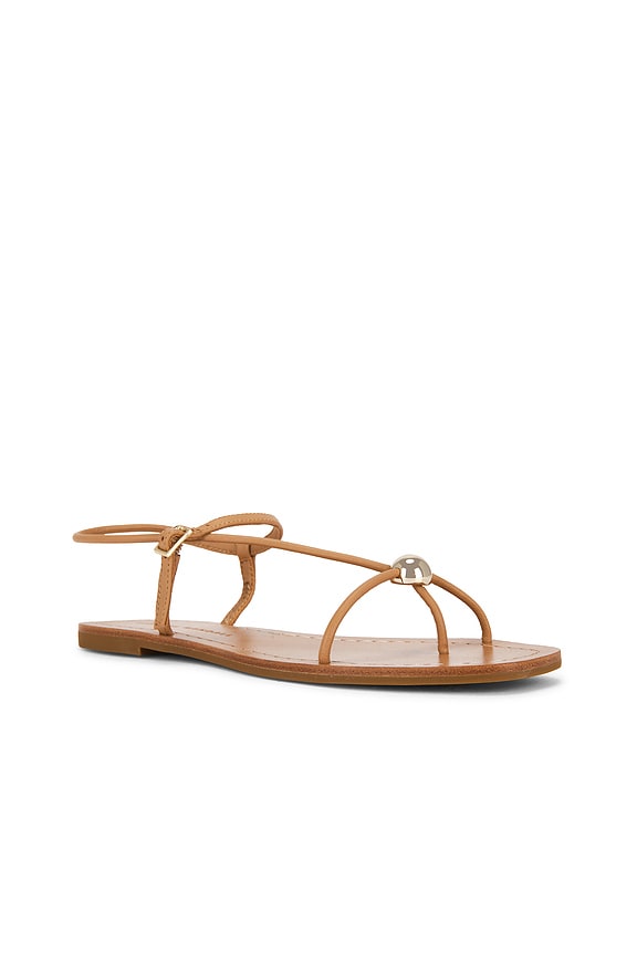 view 2 of 5 Lara Strappy Flat Sandal in Dune Nappa