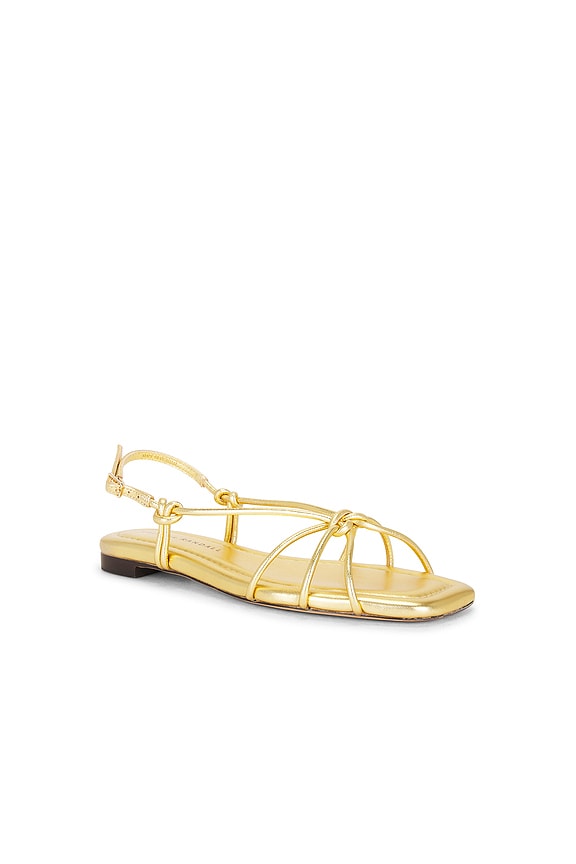 view 2 of 5 Karly Strappy Flat Sandal in Light Gold