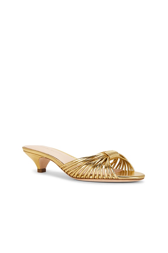 view 2 of 5 Dixie Strappy Kitten Heel Sandal in Gold