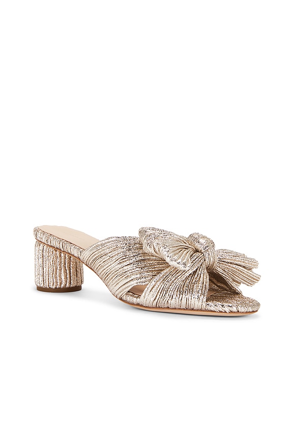 view 2 of 5 MULE PLISADO CON NUDO EMILIA in Champagne Shimmer