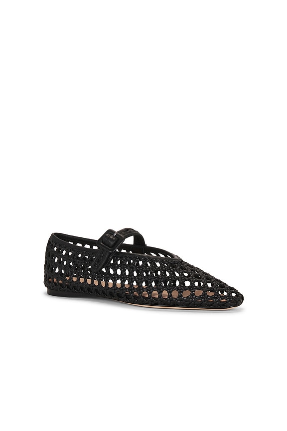 view 2 of 5 Junia Mary Jane Flat in Silver Metallic Woven Leather