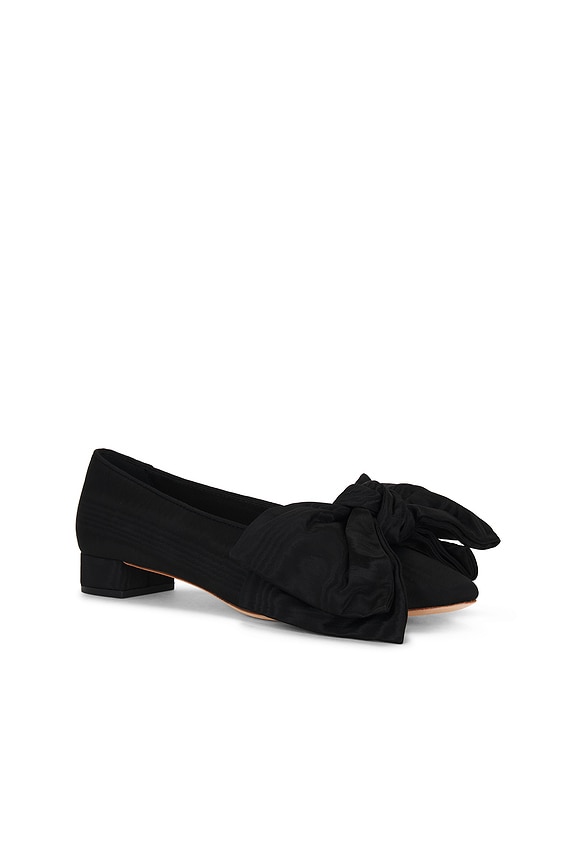 view 2 of 5 Noa Bow Flat in Black Moiré