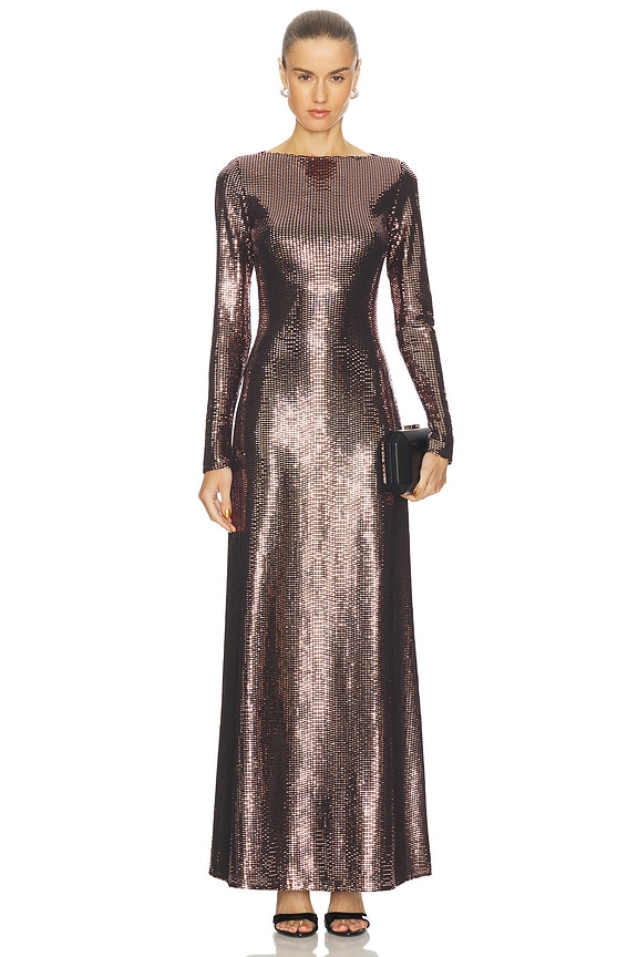 view 1 of 4 x REVOLVE Mirror Jersey Boatneck Gown in Metallic