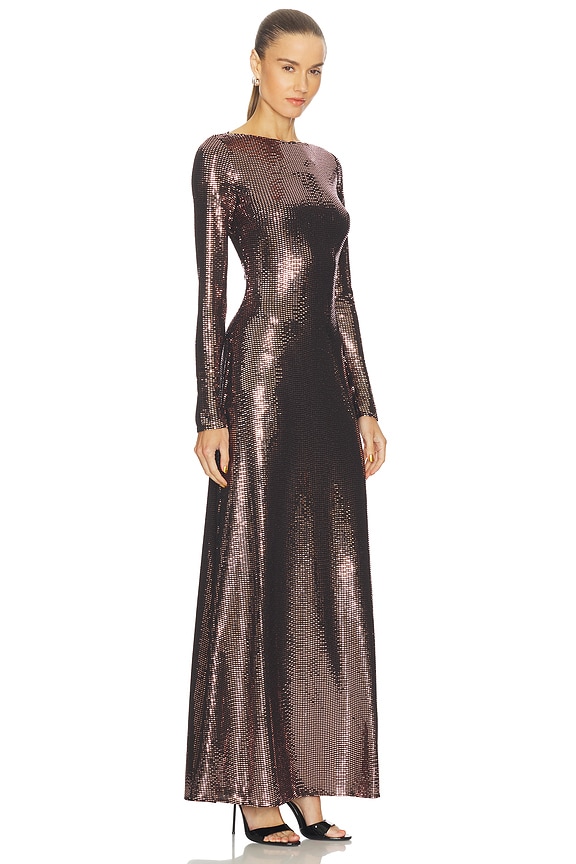 view 2 of 4 x REVOLVE Mirror Jersey Boatneck Gown in Metallic