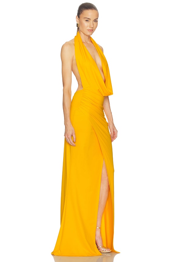 view 2 of 3 VESTIDO LARGO GOWN in Marigold