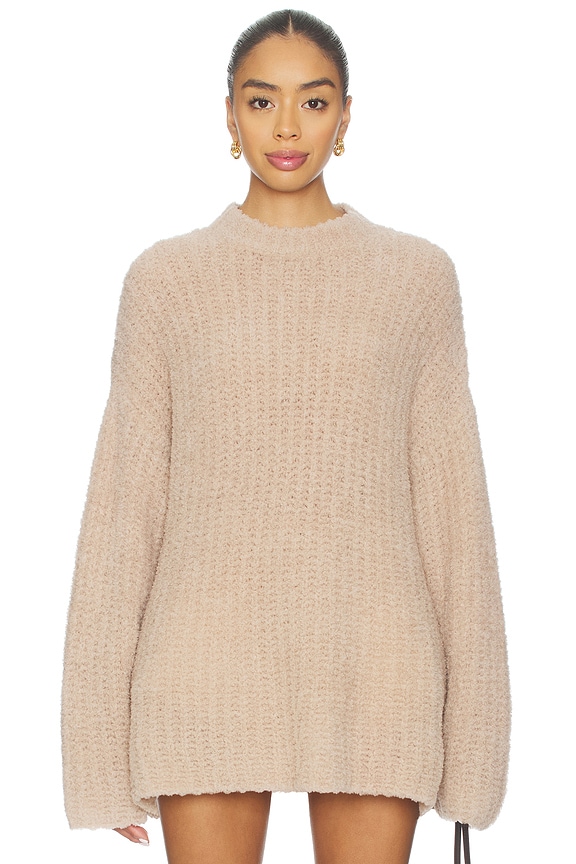 view 2 of 5 Oversized Crew Neck Sweater in Champagne