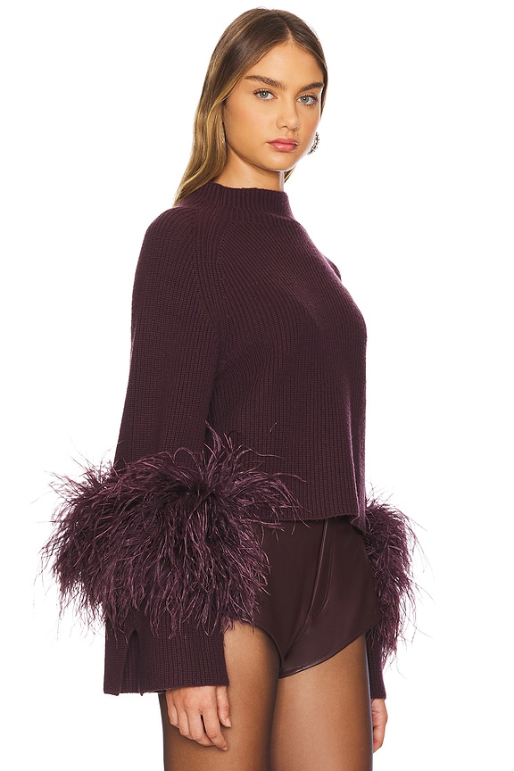 view 2 of 4 Mock Neck Sweater in Mulberry