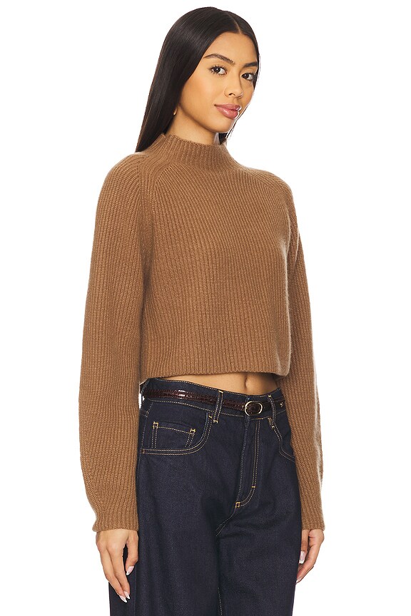 view 2 of 4 Airy Cashmere Cropped Sweater in Camel