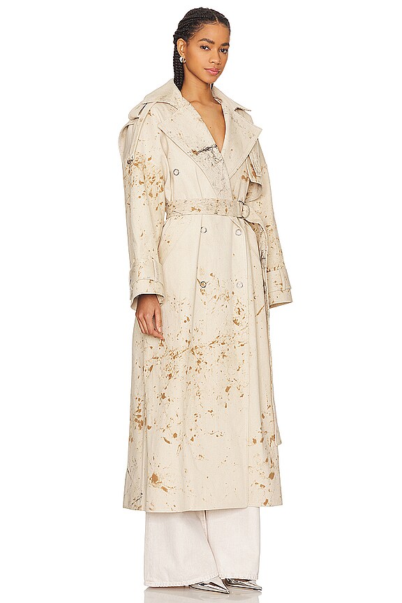 view 2 of 3 Denim Trench Coat in Splatter