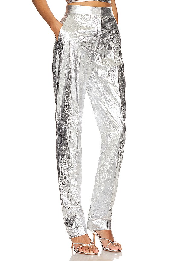 view 2 of 4 PANTALON FROISSÉ in Silver