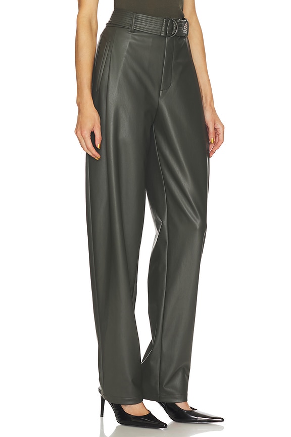 view 2 of 6 Faux Leather Belted Tapered in Pine