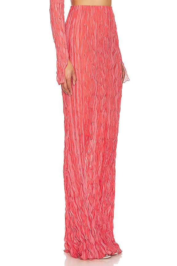 view 2 of 4 Mermaid Skirt in Hot Coral & Lotus