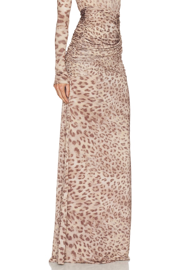 view 2 of 6 JUPE SHIRRED HIP in Snow Leopard