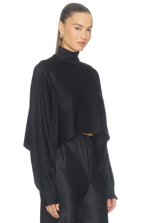 view 2 of 4 SATIN CAFTAN トップ in Black