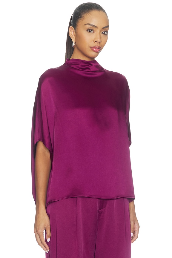 view 2 of 4 SATIN CAPE  Tシャツ in Berry