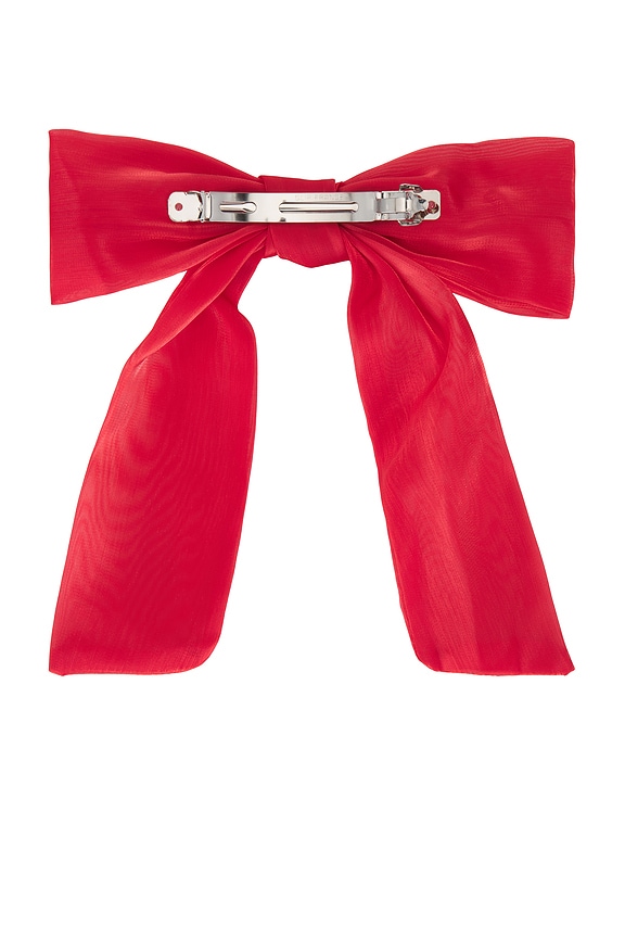 view 2 of 2 Amelie Bow Hair Clip in Red