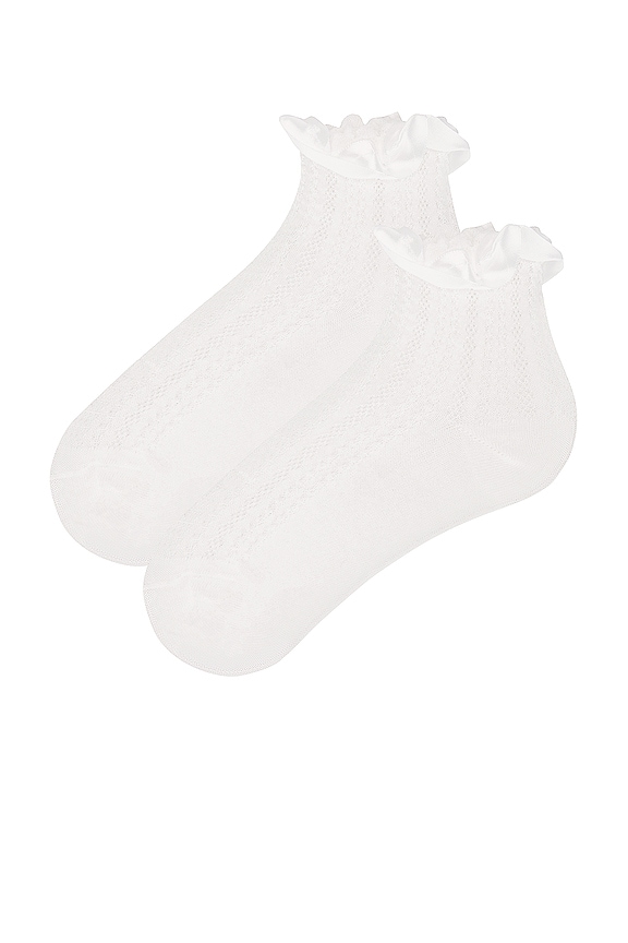 view 2 of 3 Hannah Socks in White