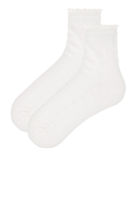 view 2 of 3 Stacey Socks in White