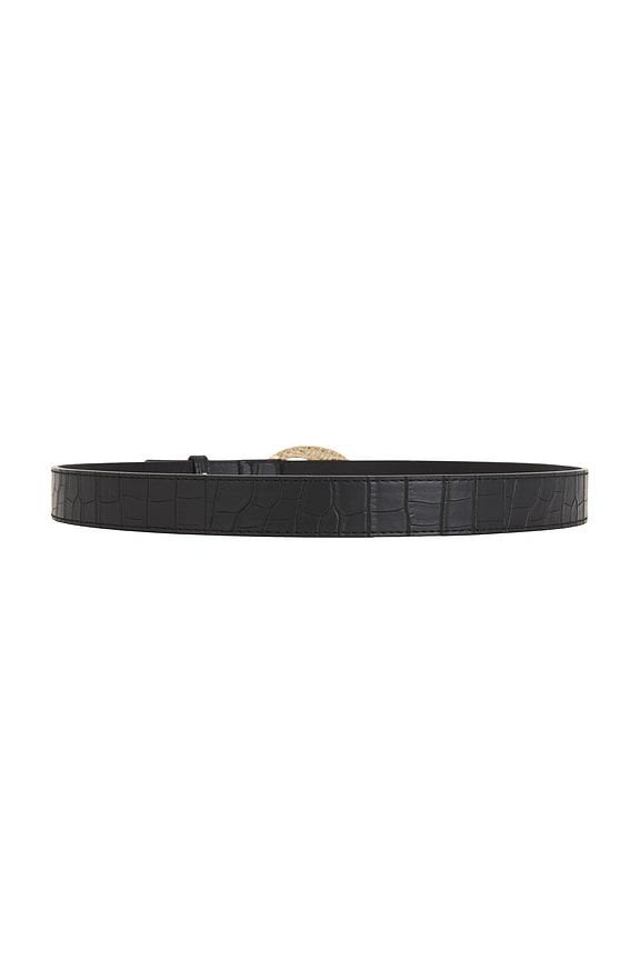 view 2 of 3 Carson Buckle Belt in Black & Gold