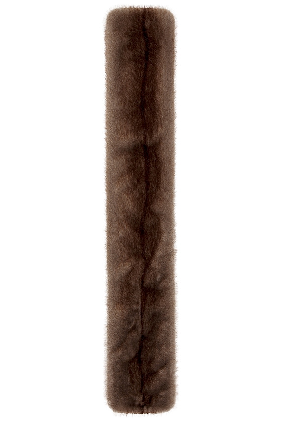 view 2 of 2 ÉCHARPE FAUX MINK SCARF in Taupe