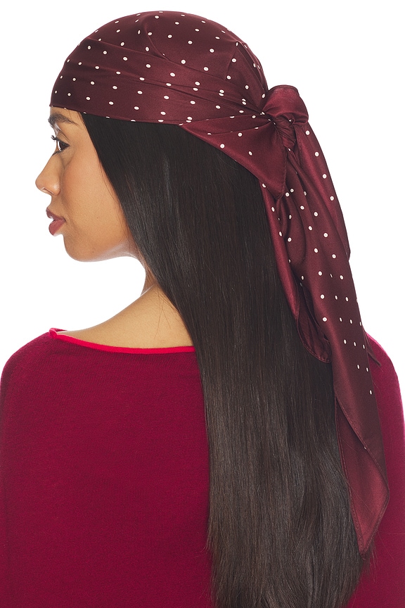 view 1 of 2 Anahi Triangle Scarf in Rust Brown