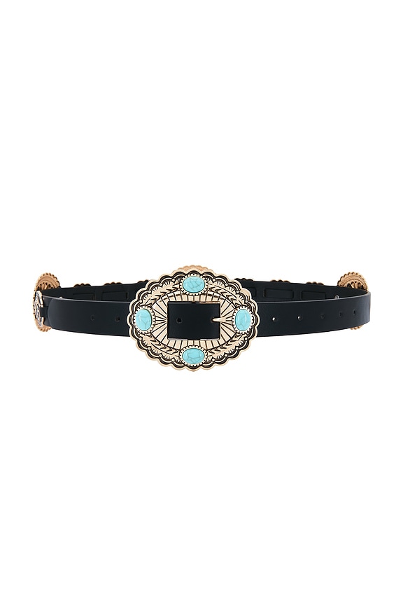 view 1 of 3 CEINTURE GYPSY in Black & Turquoise