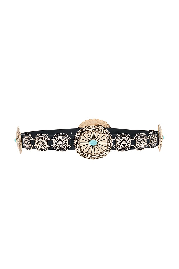 view 2 of 3 CEINTURE GYPSY in Black & Turquoise
