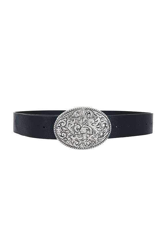 view 1 of 3 CEINTURE BRAXTON in Black & Silver