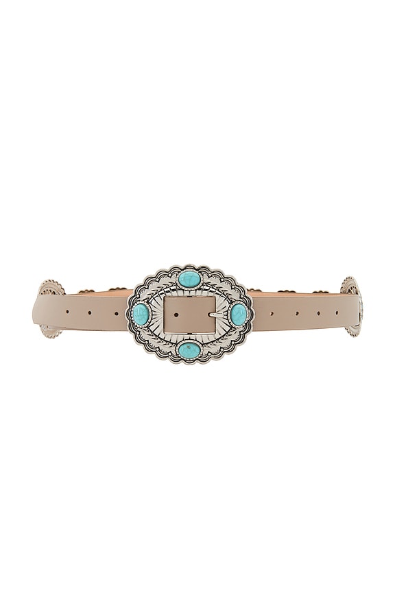 view 1 of 3 CINTURÓN GYPSY in Taupe & Turquoise