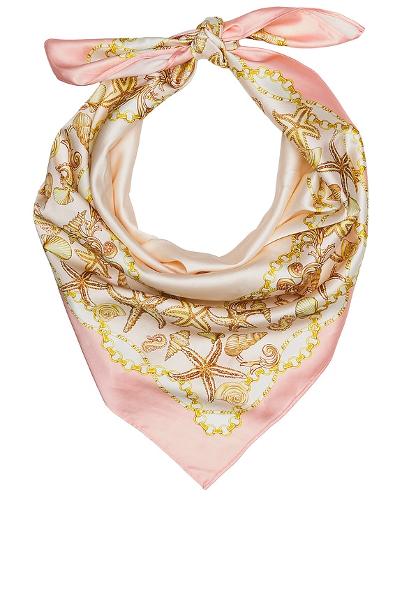 view 1 of 2 Reese Scarf Top in Baby Pink Scarf Print