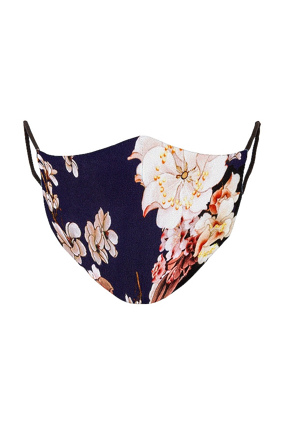 view 2 of 5 Face Mask in Navy Floral