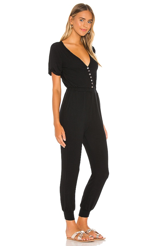 view 2 of 3 Henley Jumpsuit in Black