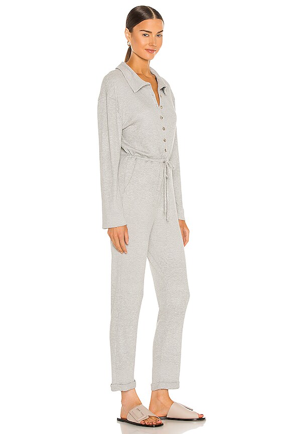 view 2 of 4 Cozy Knit Jumpsuit in Heather Grey