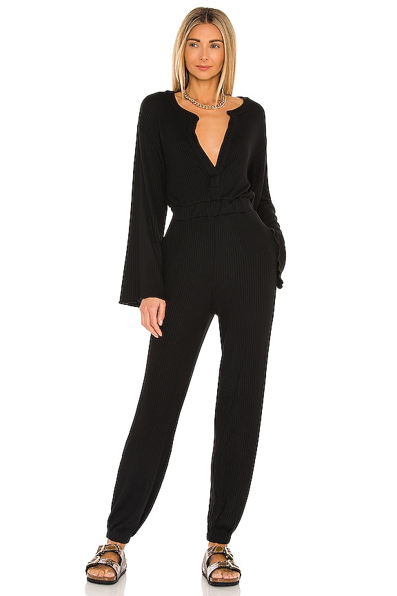 view 1 of 4 Henley Jumpsuit in Black