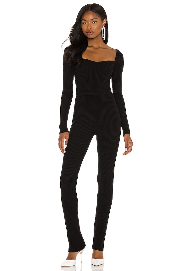 view 2 of 5 Cara Knit Jumpsuit in Black