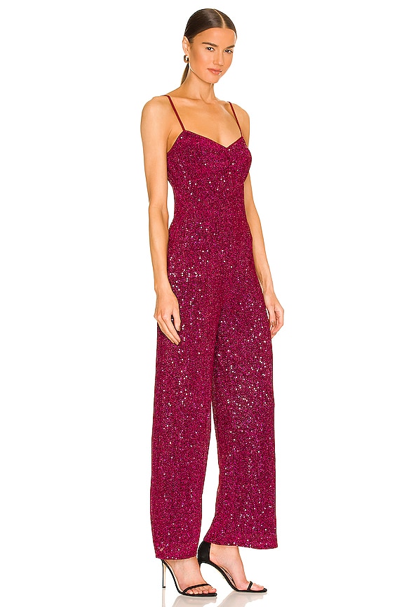 view 2 of 4 Cindie Jumpsuit in Maroon Red