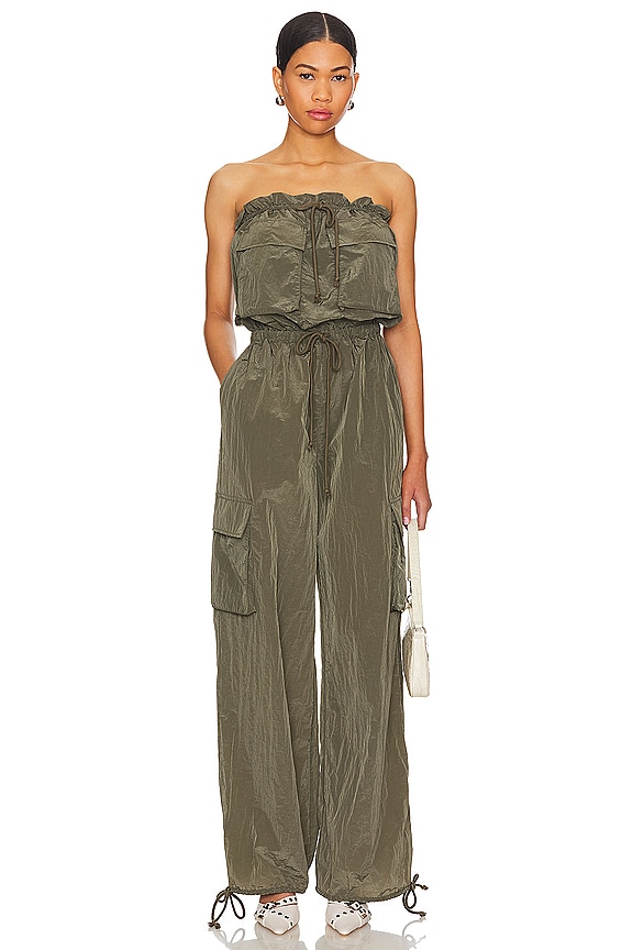 view 2 of 4 Noah Cargo Jumpsuit in Olive Green