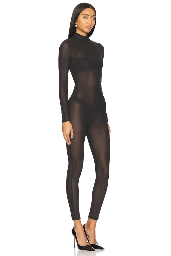 view 2 of 4 Rumi Mesh Jumpsuit in Black