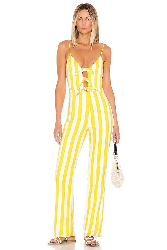 view 1 of 3 Anya Jumpsuit in Lemon Stripe